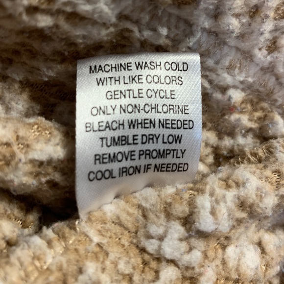 Jason Maxwell size Small brown and off white zip up hoodie with front pockets. - Picture 5 of 10